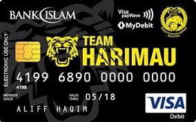 With credit cards from fnb you get instant savings and free benefits just by using your credit card. Bank Islam Team Harimau Visa Debit Card I Harimau Malaya