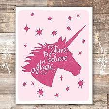 Try adding desk lamps, lava place a whiteboard on your wall for drawings and messages. Unicorn Wall Art Print Unframed 8x10 Girls Room Decor Dream Big Printables