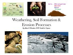 Physical and chemical weathering lead to the decomposition and disintegration of rock into soil. Weathering Soil Formation Erosion Processes