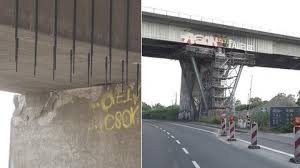 +++ die salzbachtalbrücke auf der a66 bei wiesbaden ist nur noch einspurig befahrbar. Nachrichten Aus Wiesbaden Hessenschau De