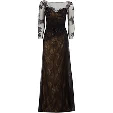 Alberto Makali Black Lace Tulle Gown Tk Maxx With Images Tulle Gown Gowns Black Lace