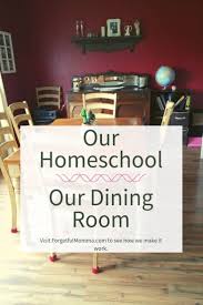 We look at some simple supplies, materials, and resources that for example, dining room tables make great substitutes for homeschooling rooms. Our Homeschool Room Our Dining Room Forgetful Momma
