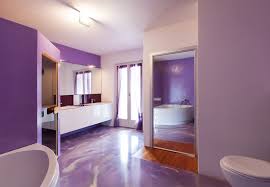 A soft sage wall color picks up the accent hue, while wood floors and natural materials complement the other warm neutrals found in the rug. 30 Purple Primary Bathroom Ideas Photos Home Stratosphere