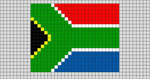 Flag Of South Africa Pixel Art Pixel Art South African Flag Flag Cross Stitch