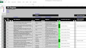 Download the above template by simply click on the download link. Risk Template In Excel Training Overview Kri Register Tab