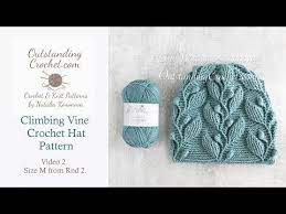 Climbing Vine Crochet Hat Pattern Part 2 Youtube Crochet Hat Pattern Crochet Hats Beanie Hat Crochet Pattern