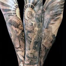 This powerful angel is a dominant figure in. St Michael The Archangel Tattoo Half Sleeve Novocom Top