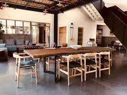 Live edge kitchen table and chairs. Leviathan Live Edge Dining Table Smoked Acacia