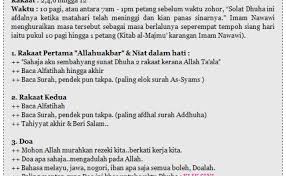 Bagaimanakah cara solat taubat yang betul? Doa Sholat Dhuha Dalam Bahasa Melayu