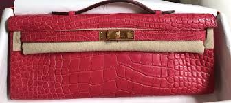 Hermes Kelly Cut Rose Extreme Alligator Mat Matte Gold Hardware D Vendome Monte Carlo
