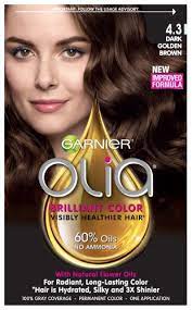 Garnier Olia Oil Powered Permanent Hair Color 4 3 Dark Golden Brown 1 Kit Garnier Hair Color Olia Hair Color Garnier Olia