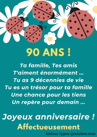Texte Bon Anniversaire 90 Ans Discours Poeme Chanson Femme Homme