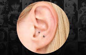 Anti Tragus Piercing Jewellery Blue Banana