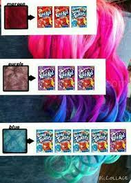 I Know It Probably Be As Bright But I Love The Order Of The Colors And Im So Gonna Try This If I Can Kool Ai Kool Aid Hair Kool Aid