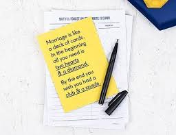 Mar 05, 2019 · funny marriage advice for the wedding toast a good marriage is one where each partner secretly suspects they got the better deal. 18 Hilarious Examples For Funny Wedding Cards Wedding Forward