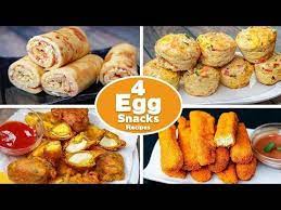 4 Easy Egg Snacks Recipes Crepe Egg Roll Easy Egg Muffin Egg Pakora Egg Fingers Toasted Youtube Easy Egg Muffins Easy Egg Recipes Recipes
