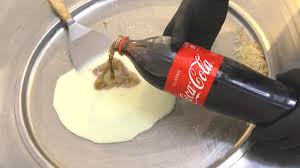 Baking soda), the mixture produces excess carbon dioxide, visible as tiny air bubbles. Coca Cola Ice Cream Rolls How To Make Ice Cream With Real Coca Cola Coke Recipe And Tutorial Youtube