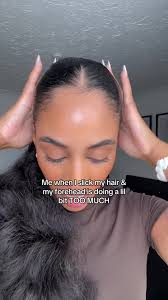 Slick Back Hairstyle Big Forehead Black