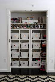 Yes, closets can store your coats, broom and dustpan, but they can be so. Craft Room Organization Traditional Closet San Diego By Neat Method San Diego Houzz