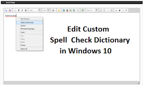 How To Edit Spell Check Dictionary In Windows 10 Tech Geeks
