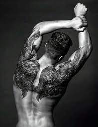A sword thrown on the ground after a war. Top 73 Angel Tattoo Ideas 2021 Inspiration Guide