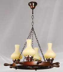 Gemici Serisi 5 Li Ahsap Avize Ceiling Lights Chandelier Pendant Light
