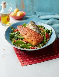 Harissa Smoked Mackerel With Preserved Lemon Quinoa Sainsbury S Magazine Lemon Quinoa Lunch Recipes Healthy Fish Recipes Healthy