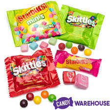 Skittles And Starburst Candy Fun Size Packs Sweet And Sour Assortment 150 Piece Bag Candy Warehouse