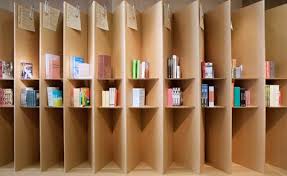 The Foldaway Bookshop By Campaign For Lfa Store Design Interior Cardboard Design Bookstore Design