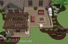 530 Sq Ft Fun Family Patio Design With Pergola Large Backyard Landscaping Patio Design Patio Pavers Design