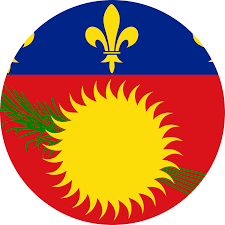 The logo of guadeloupe shows a stylized sun and bird on a green and light blue square with t. Flag Of Guadeloupe Flag Download