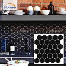 Here are 11 white kitchen splashback tiles. China Best Wholesale Backsplash Mosaic Black Hexagon Mosaic Pattern Photos Pictures Made In China Com