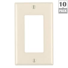 Leviton Decora 1 Gang Gfci Device Wall Plate Light Almond 10 Pack M26 80401 Tmp The Home Depot