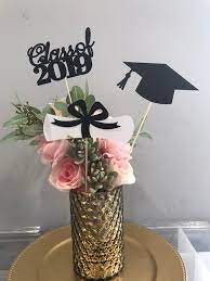 Graduation Party Decorations 2021 Graduation Centerpiece Etsy In 2021 Graduation Party Centerpieces Graduation Party Decor Graduation Center Pieces
