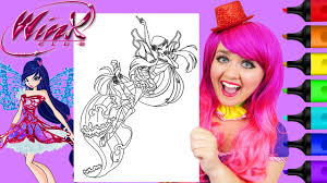 Bloom harmonix coloring page from winx club bloom category. Coloring Winx Club Musa Harmonix Fairy Coloring Page Prismacolor Markers Kimmi The Clown Youtube