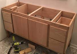 This easy diy bathroom cabinet tutorial will instantly make any vanity look like a custom piece for your next budget bathroom remodel. Building A Diy Bathroom Vanity Part 5 Making Cabinet Doors