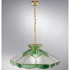 Jugendstillampen mit gestaltetem buntem glas lösungen. Grosse Glas Hangelampe