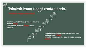 Struktur nada itu didasarkan pada tinggi rendahnya nada (pitch), kuat lemahnya nada (dinamik), dan warna nada (timbre). Sbdp Kelas 4 Kd 3 2 Tinggi Rendah Nada Youtube