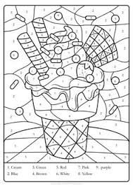 desenho para colorir com números e cores