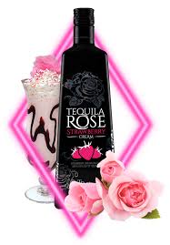 Top with prickly pear soda until foam is 1/2 inch above glass, then garnish with two rose petals and 2 rosebuds. Tequila Rose The Original Strawberry Cream Liqueur