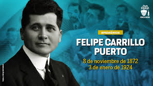 Político y caudillo revolucionario defensor de los derechos de los  indígenas. Como gobernador de Yucatán, pronunció su primer discurso 💬 en  lengua maya. En su aniversario luctuoso, #UNAMrecuerdaA Felipe Carrillo  Puerto >