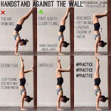 Repost Roxanne Yoga Handstand Against The Wall The Wall Is A Great Friend In Helping You Deal With The Fe Yoga Handstand Easy Yoga Workouts Yoga Benefits