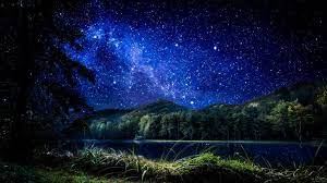 Starry Night Sky Lake Hill Desktop Wallpaper Altometa Night Sky Wallpaper Starry Night Sky Beautiful Night Sky