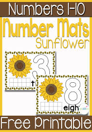 Download the pdfs today below. Free Sunflower Play Dough Mats For Numbers 1 10