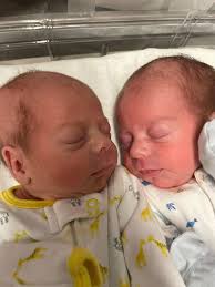 My fraternal twins with their wives at my grandsons baptism. 🥰