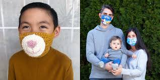 People are wearing colorful face masks to express themselves