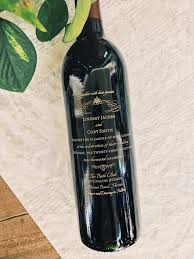 These Personalized Wine Bottles Are Perfect For Your Wedding Wedding Wine Bottles Engraved Wine Bottles Wine Bottle Wedding Gift