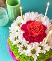 Exclusive no matter how you slice it, our birthday wishes flower cake will make their day! Happiest Birthday Flower Cake At From You Flowers