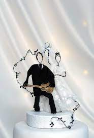 Music Wedding Cake Top Guitar Wedding Cake Topper Unique Etsy In 2021 Wedding Cake Toppers Wedding Cake Toppers Unique Wedding Topper