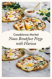 Naan Breakfast Pizza With Harissa In 2020 Spicy Recipes Easy Flatbread Harissa Recipes